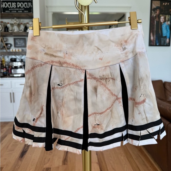 Wildcats Zombie Cheerleader Costume for Kids - Black and White Youth XL- worn 1x - Picture 11 of 12